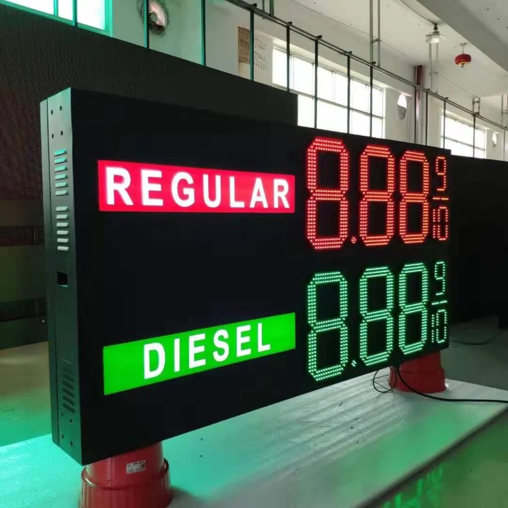 Gas Station LED Price Display